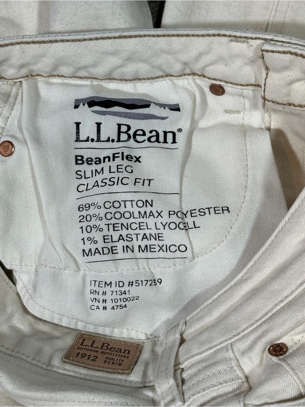 L.L. BEAN BEANFLEX Slim Leg Classic Fit Natural Tencel Lyocell Jeans 6 Petite - Picture 7 of 13